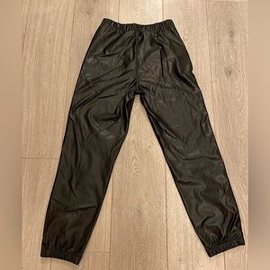 Black leather jean